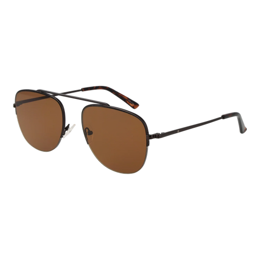 Champion CU5151 C04 brown metal aviator sunglasses — front view