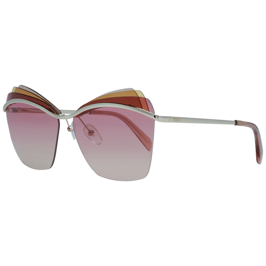 Emilio Pucci EP0113 Cat Eye Sunglasses in Gold with Rose Gradient Lenses