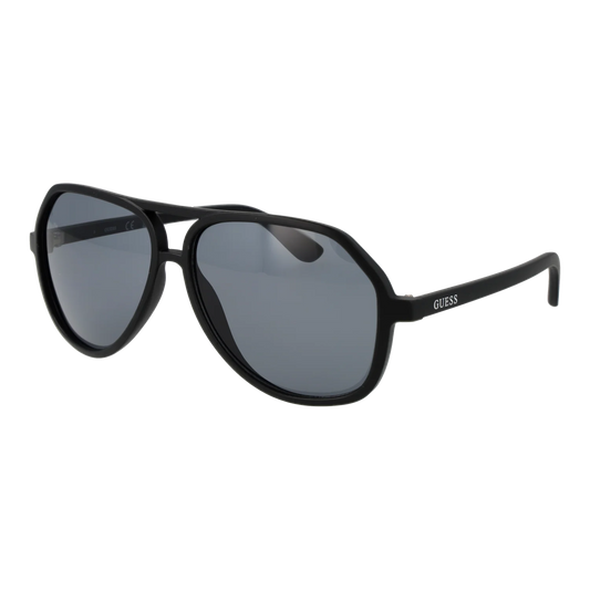 Guess GF0217 6002A Black Aviator Sunglasses with Grey Lenses for Men — Amelya