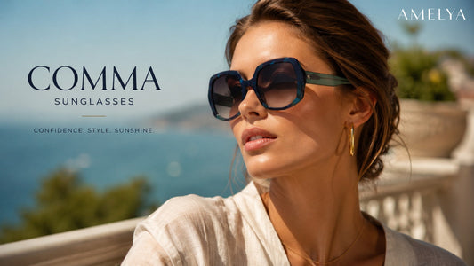 Comma Sunglasses 77194 — The Blue Acetate Square Frame You've Been Looking For